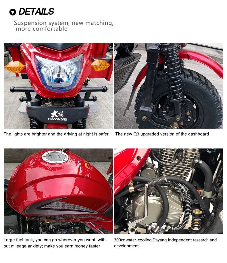 Hot selling 300cc tanzania motor tricycle price