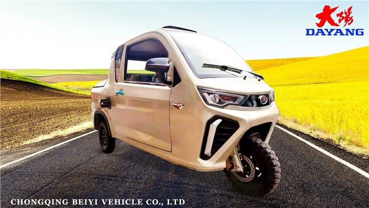 Closed cab tricycle pickup truck Best price